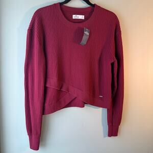 Hollister NWT Burgundy Cross Over Sweater S